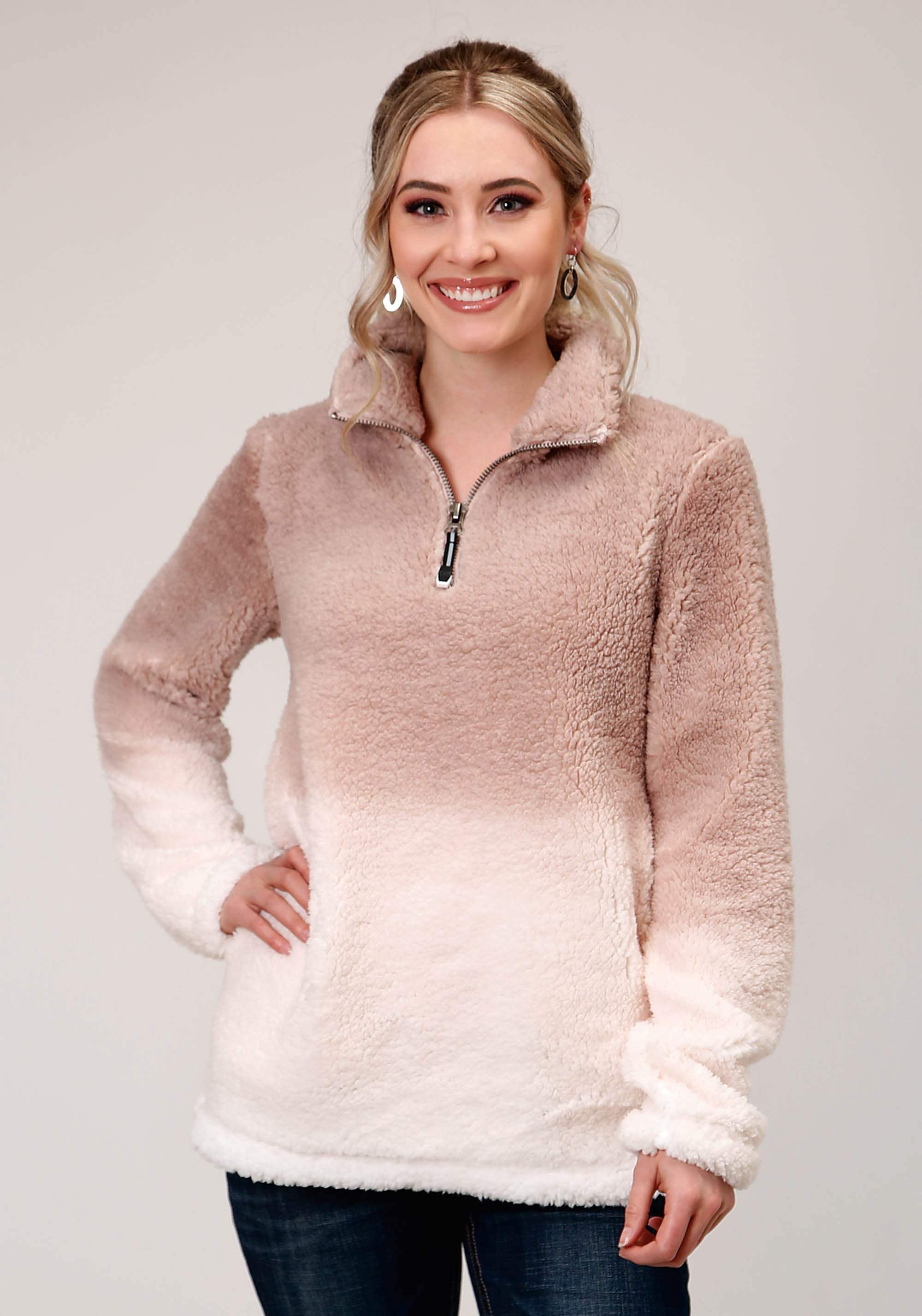 Roper Womens Polar Fleece Dip Dye Pullover - Roper - Flyclothing LLC