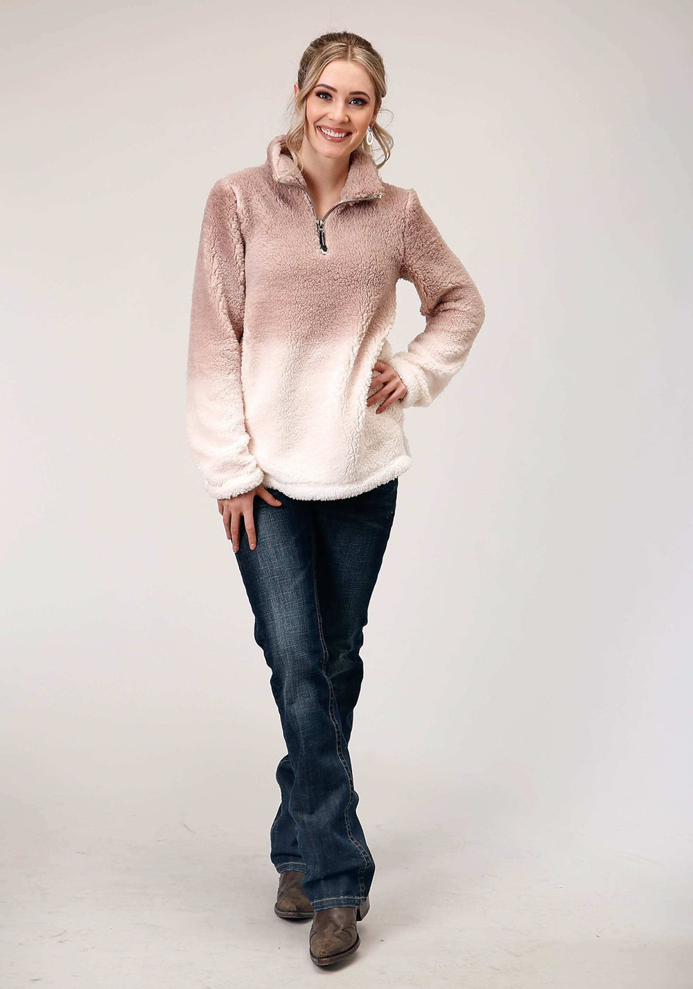 Roper Womens Polar Fleece Dip Dye Pullover - Roper - Flyclothing LLC