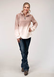 Roper Womens Polar Fleece Dip Dye Pullover - Roper