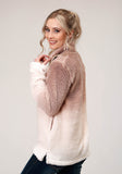 Roper Womens Polar Fleece Dip Dye Pullover - Roper