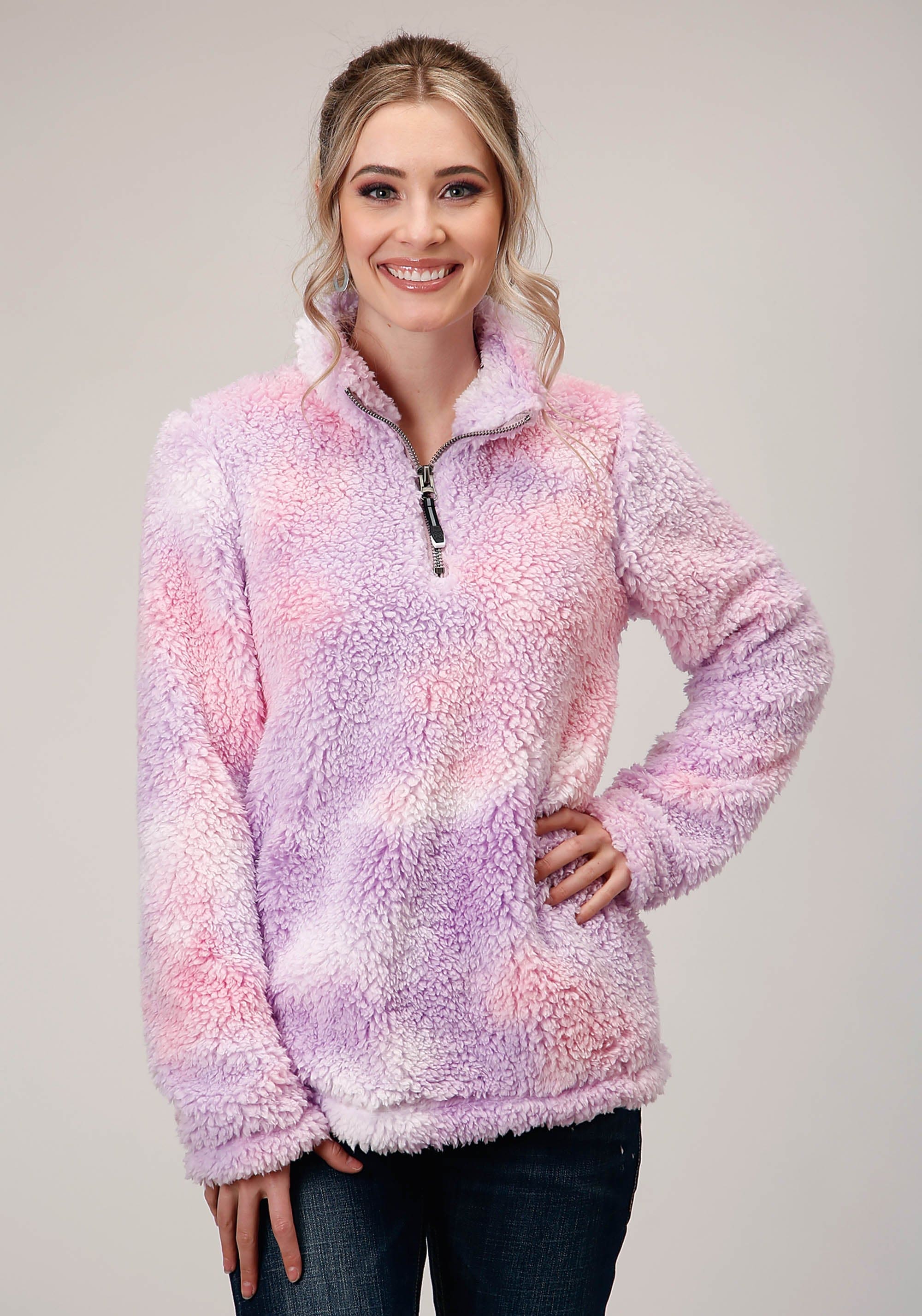 Roper Womens Polar Fleece Tie Dye Pullover