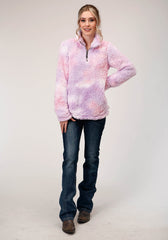 Roper Womens Polar Fleece Tie Dye Pullover - Roper