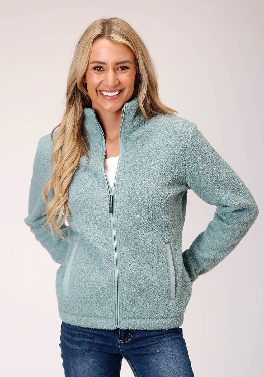 Roper Womens Bonded Faux Lamb Fur Fleece Jckt Pullover - Roper