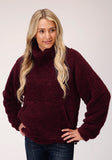 Roper Womens Wine Polar Fleece Pullover - Roper