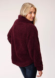 Roper Womens Wine Polar Fleece Pullover - Roper