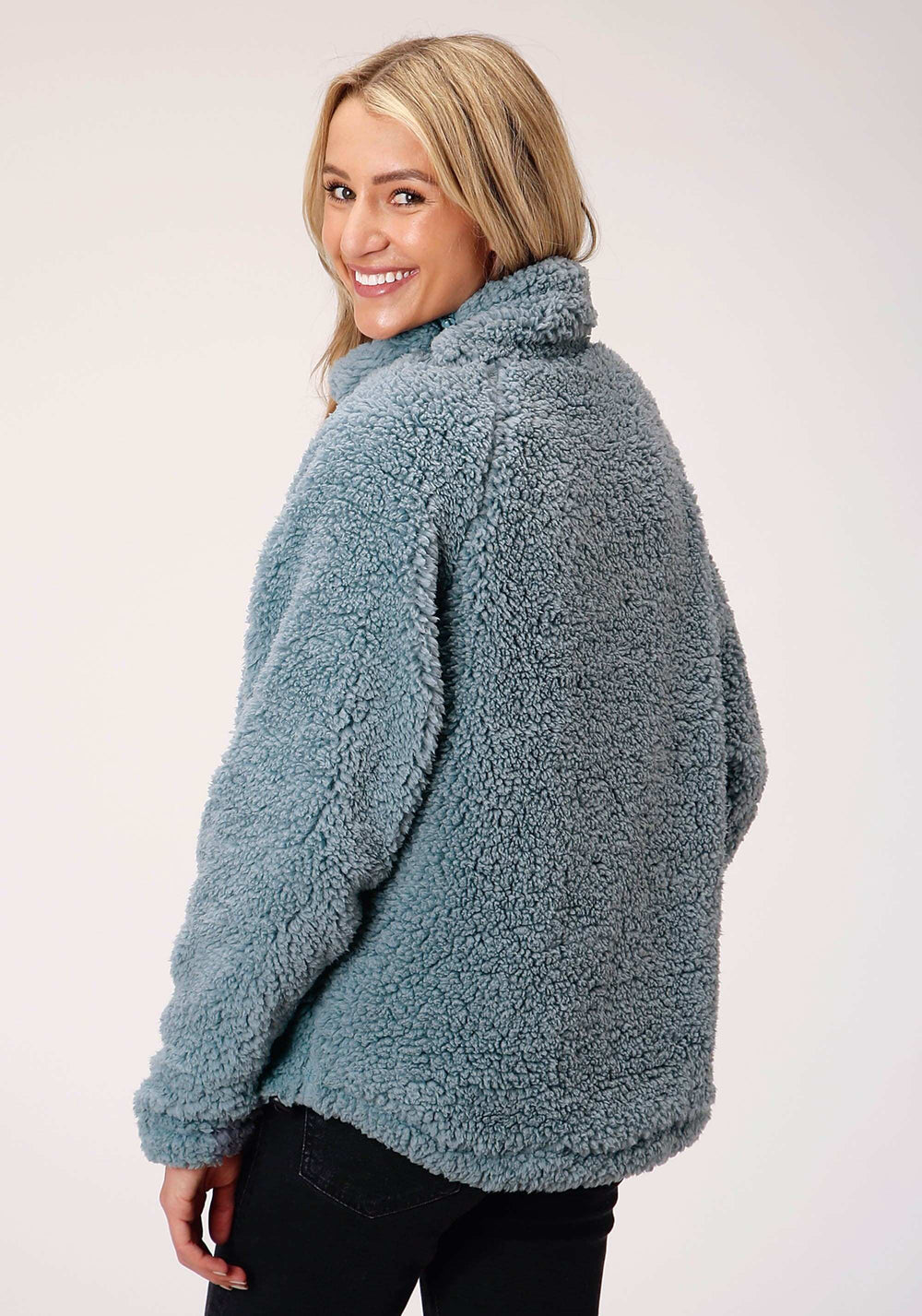 Roper Womens Steel Blue Polar Fleece Pullover - Roper - Flyclothing LLC