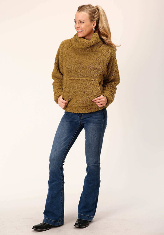 Roper Womens Teddy Bear Brown Polar Fleece Pullover - Roper - Flyclothing LLC