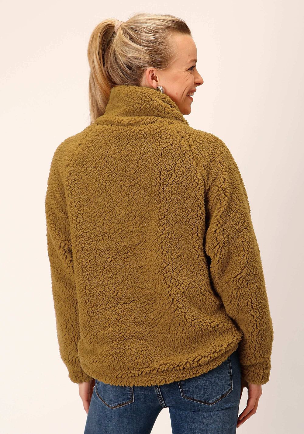 Roper Womens Teddy Bear Brown Polar Fleece Pullover - Roper - Flyclothing LLC
