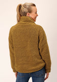 Roper Womens Teddy Bear Brown Polar Fleece Pullover - Roper