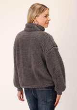 Roper WOMENS CHARCOAL POLAR FLEECE PULLOVER - Roper - Flyclothing LLC