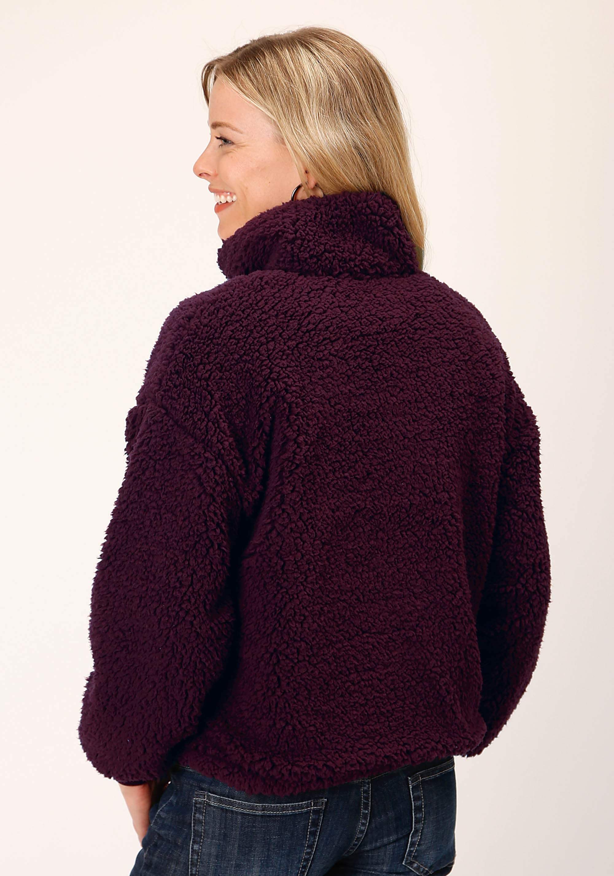 Roper WOMENS CHARCOAL POLAR FLEECE PULLOVER - Roper - Flyclothing LLC