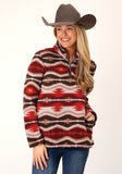 Roper Womens Blanket Aztec Polar Fleece Pullover - Roper