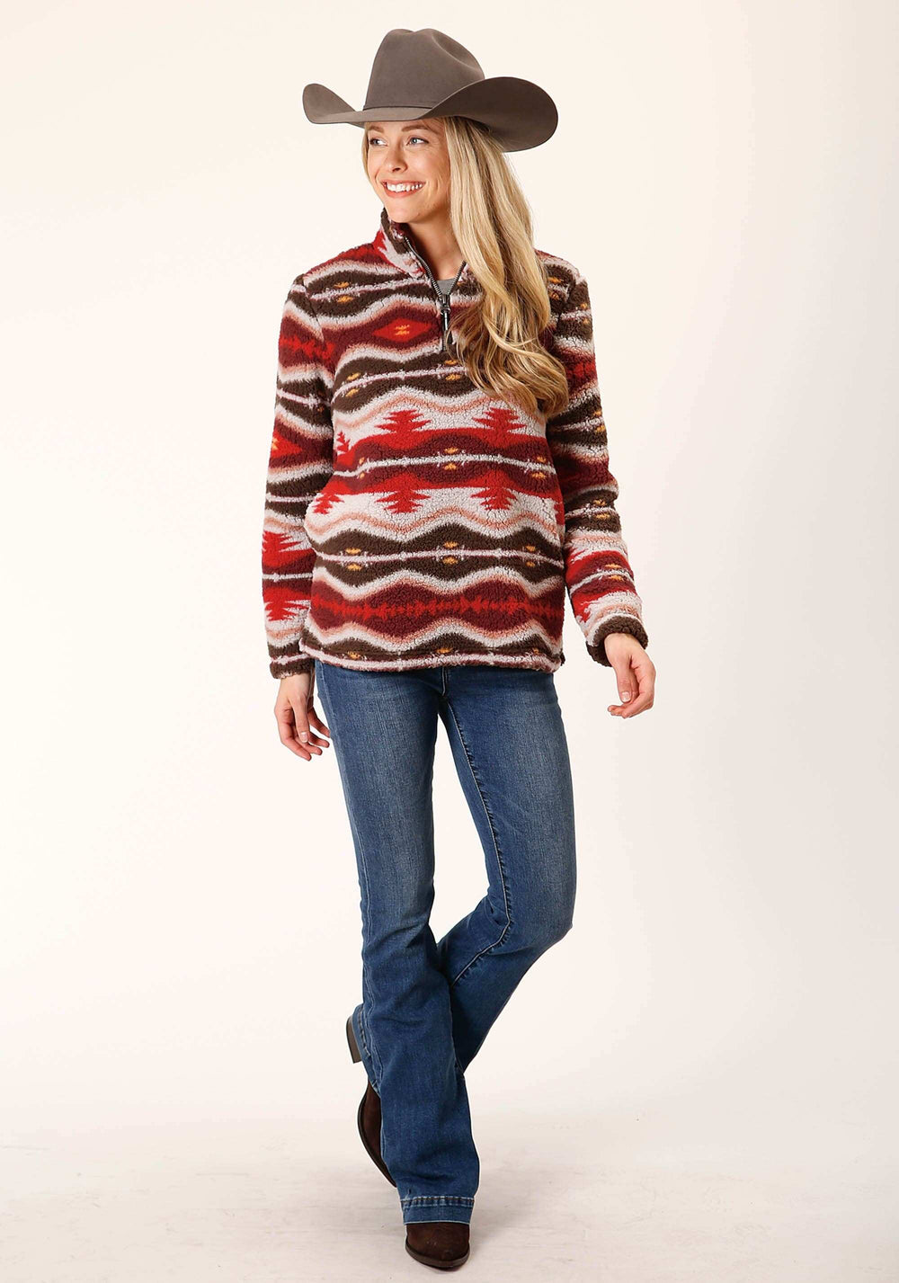 Roper Womens Blanket Aztec Polar Fleece Pullover - Roper - Flyclothing LLC