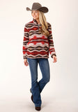 Roper Womens Blanket Aztec Polar Fleece Pullover - Roper