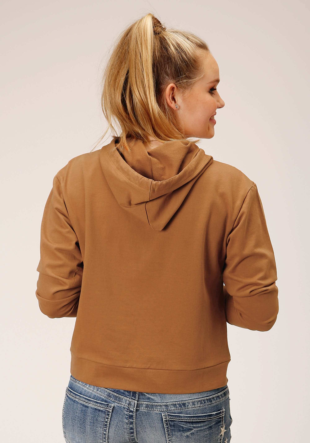 Roper Womens Knit Tabacco Brown French Terry Hoodie Sweatshirt - Roper - Flyclothing LLC