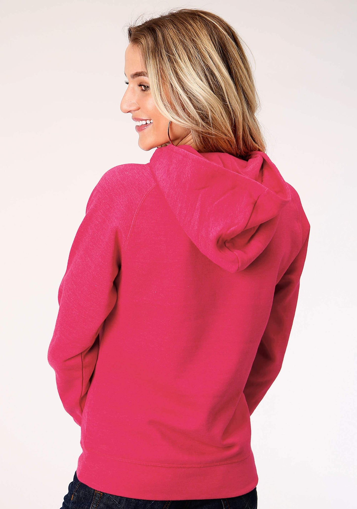 Roper Womens Knit Rose Heathered Asymetrical Hoodie Sweatshirt - Roper - Flyclothing LLC