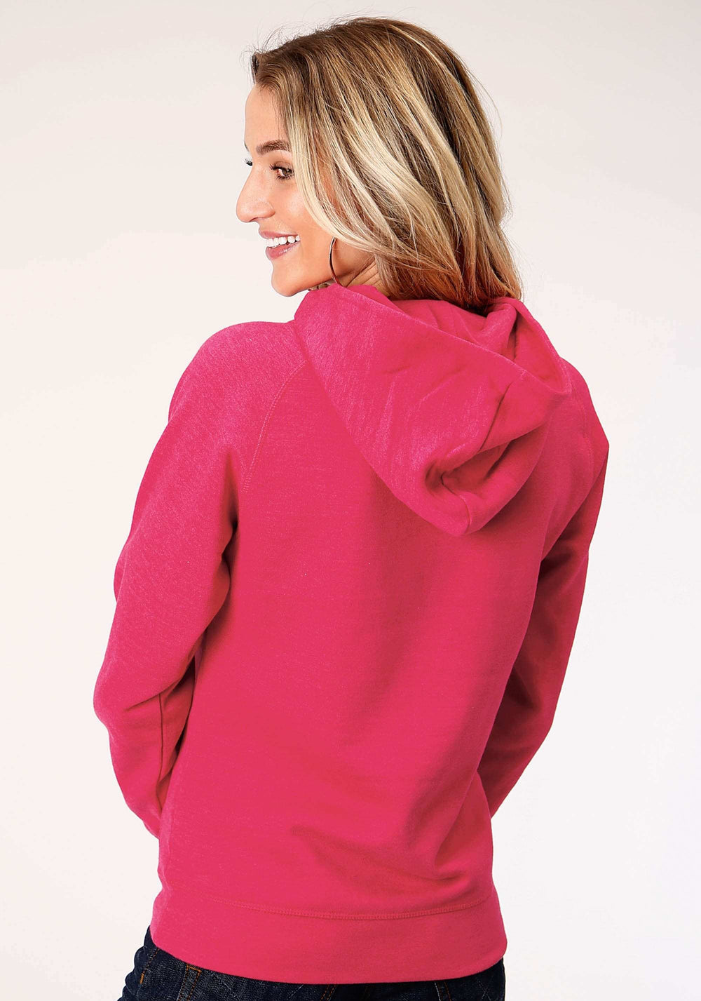 Roper Womens Knit Rose Heathered Asymetrical Hoodie Sweatshirt - Roper - Flyclothing LLC