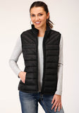 Roper Womens Down Cushable Down Filled Vest Black - Roper