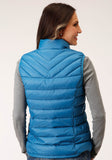 Roper Womens Down Cushable Down Filled Vest Teal - Roper