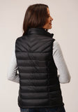Roper Womens Down Black Nylon Dwn Proof Coated Vest - Roper