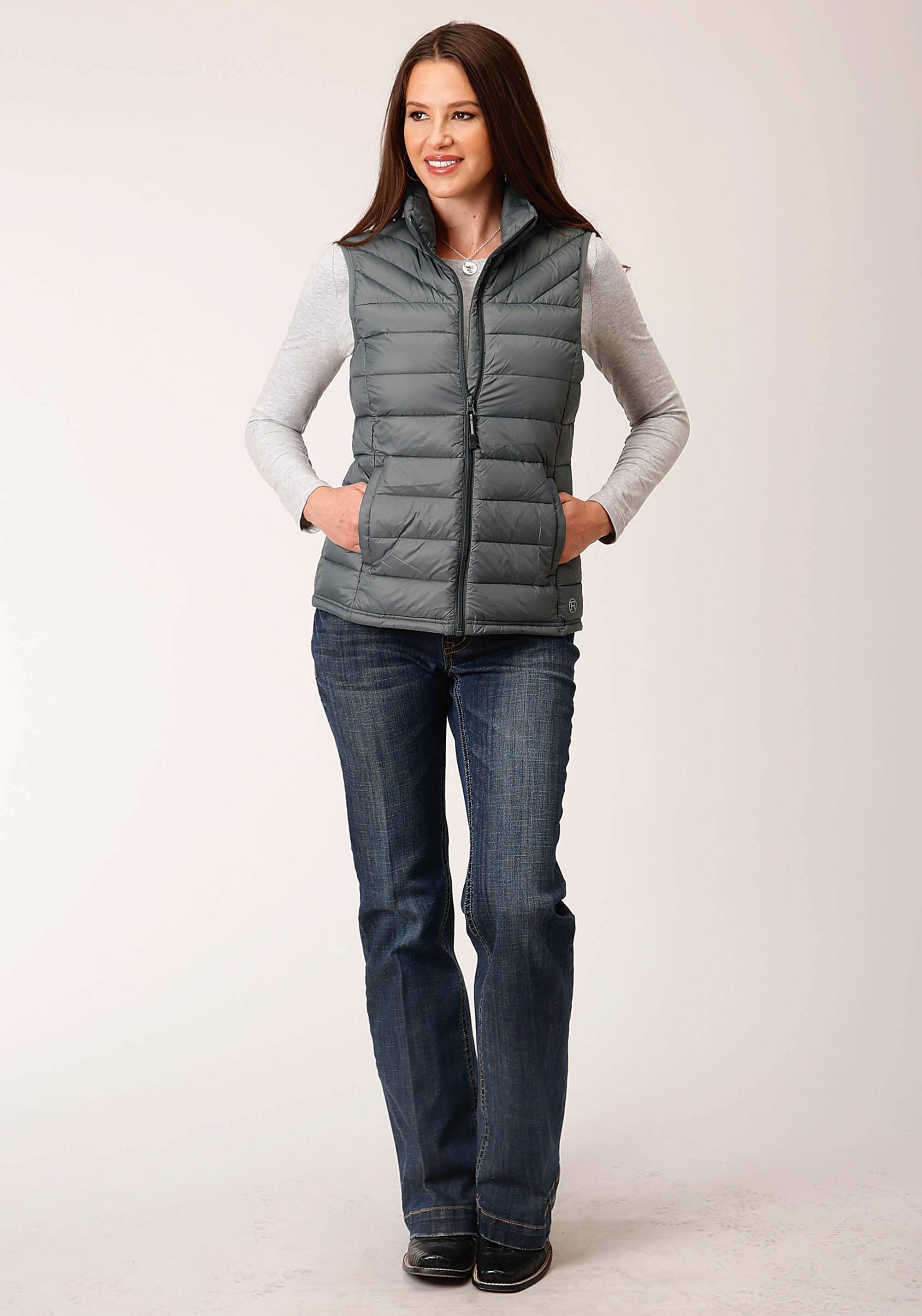 Roper Womens Down Slvr Sage Nylon Down Proof Coated - Roper - Flyclothing LLC