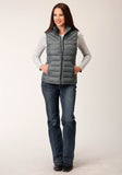 Roper Womens Down Slvr Sage Nylon Down Proof Coated - Roper