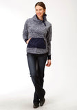 Roper Womens Navy Micro Fiber Fleece Jacket - Roper