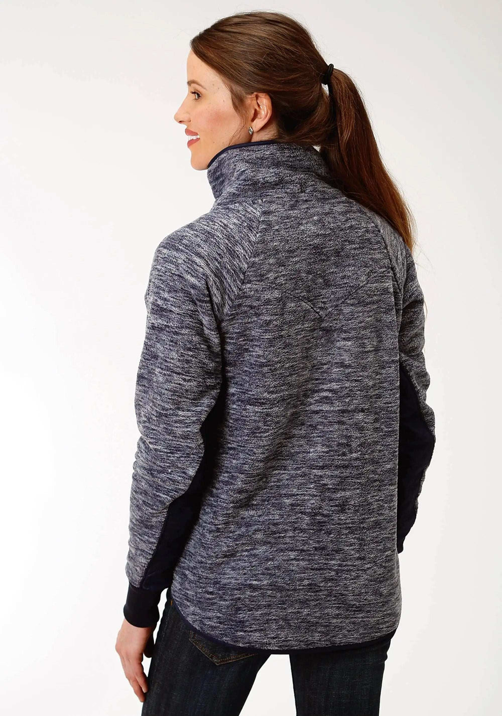 Roper Womens Navy Micro Fiber Fleece Jacket - Roper - Flyclothing LLC