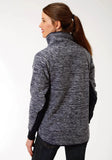 Roper Womens Navy Micro Fiber Fleece Jacket - Roper