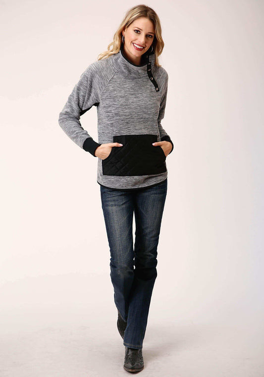 Roper Womens Heathered Grey Fleece Pullover - Roper - Flyclothing LLC