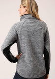 Roper Womens Heathered Grey Fleece Pullover - Roper