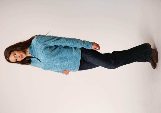 Roper Womens Heathered Teal Fleece Pullover - Roper - Flyclothing LLC
