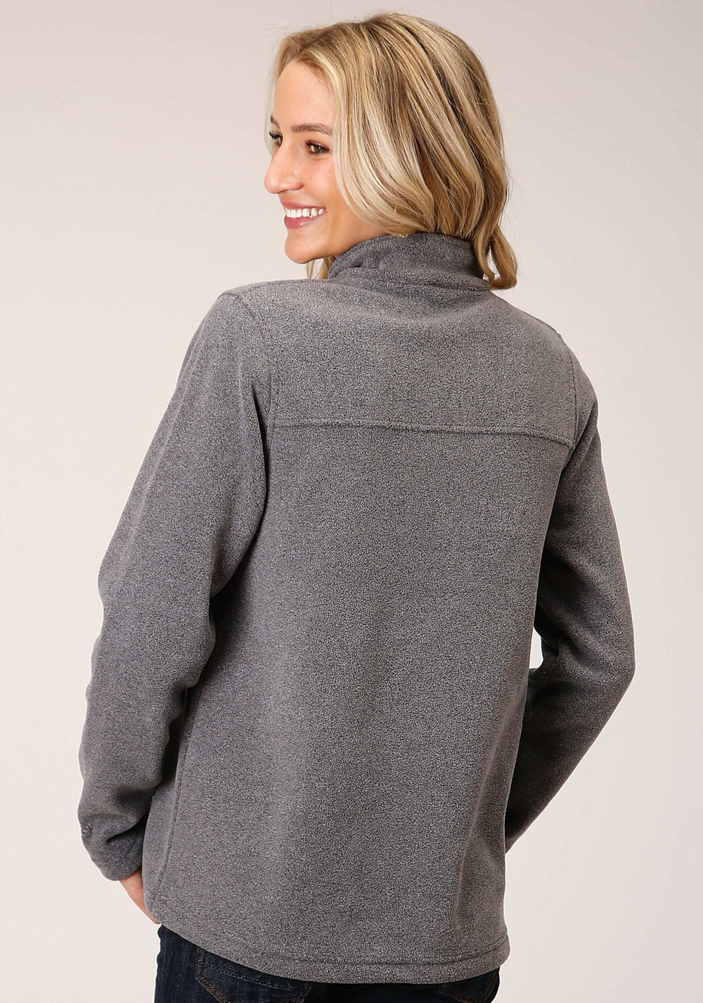 Roper Womens Heathered Charcoal Micro Fleece Pullover - Roper - Flyclothing LLC