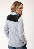 Roper Womens Hthr Grey Micro Fleece Pullover - Roper