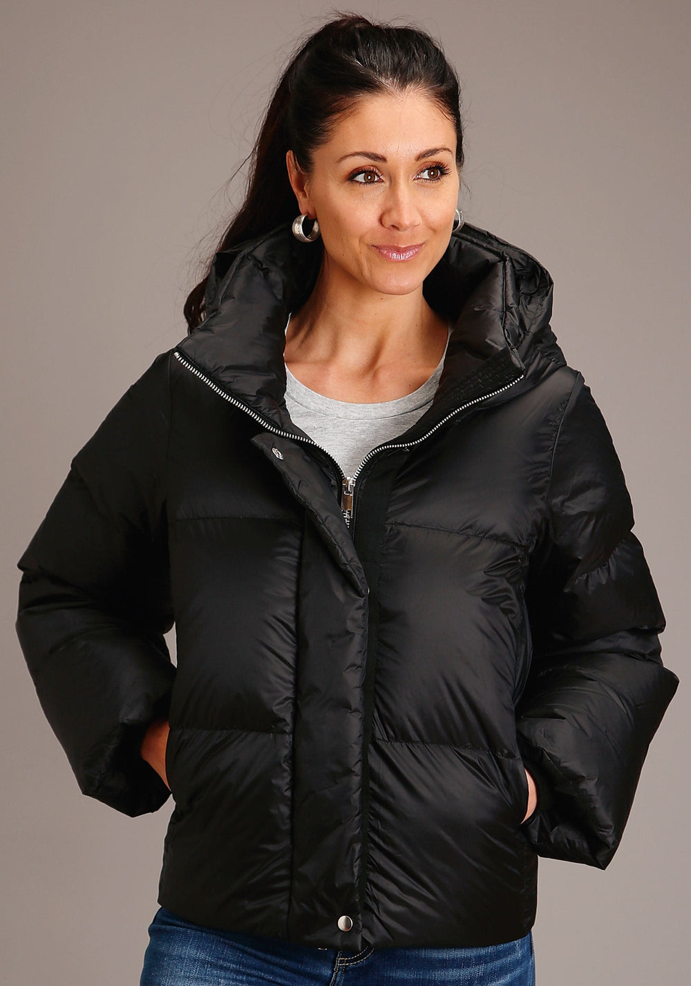 Roper Womens Women's Hooded Down Puffer Jacket - Roper