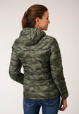 Roper Womens Parachute Camo Hooded Down Jacket - Roper