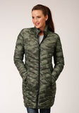 Roper Womens Parachute Camo Long Down Jacket - Roper