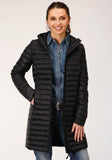Roper Womens Parachute Black Long Down Jacket - Roper