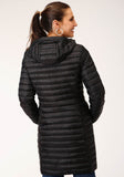 Roper Womens Parachute Black Long Down Jacket - Roper