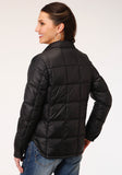 Roper Womens Parachite Jacket With Downfill Black - Roper