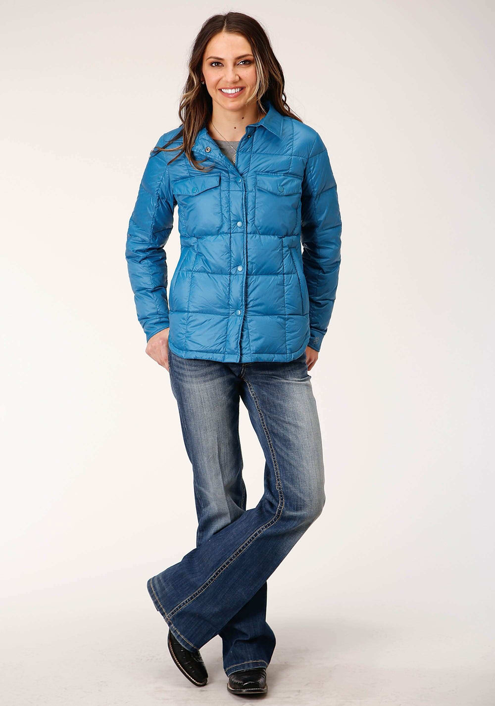 Roper Womens Parachite Jacket With Downfill Teal - Roper - Flyclothing LLC