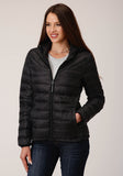 Roper Womens Black Nylon Down Proof Jacket - Roper