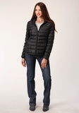 Roper Womens Black Nylon Down Proof Jacket - Roper