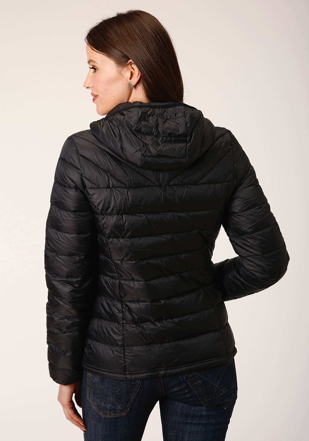 Roper Womens Black Nylon Down Proof Jacket - Roper - Flyclothing LLC