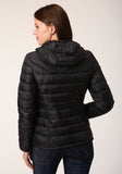 Roper Womens Black Nylon Down Proof Jacket - Roper
