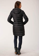 Roper Womens Black Nylon Dwn Proof Coated Jacket - Roper - Flyclothing LLC