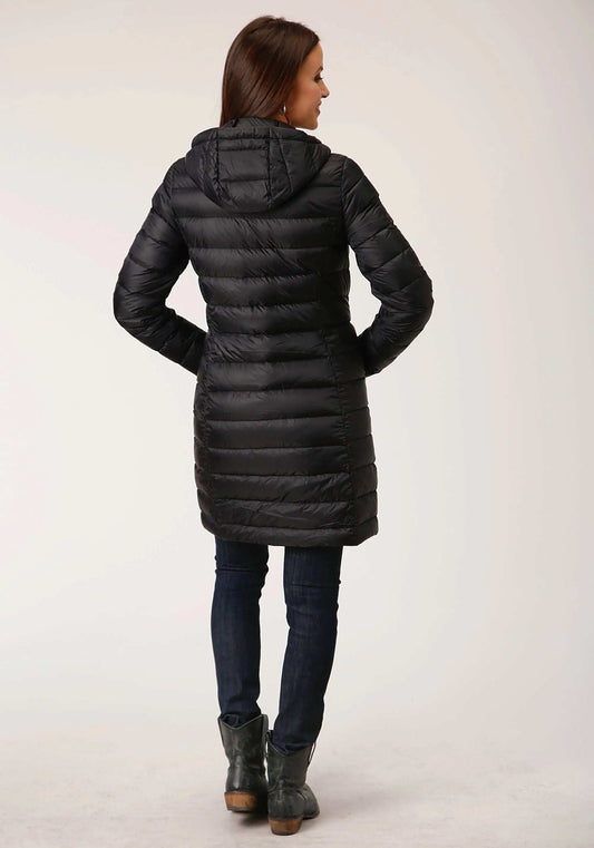 Roper Womens Black Nylon Dwn Proof Coated Jacket - Roper - Flyclothing LLC