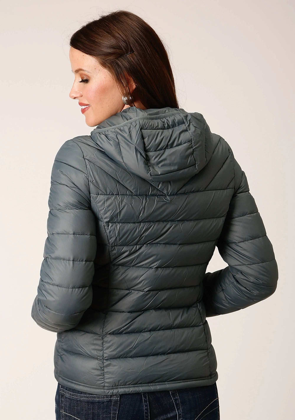 Roper Womens Silver Sage Nylon Down Proof Coated Jacket - Roper - Flyclothing LLC