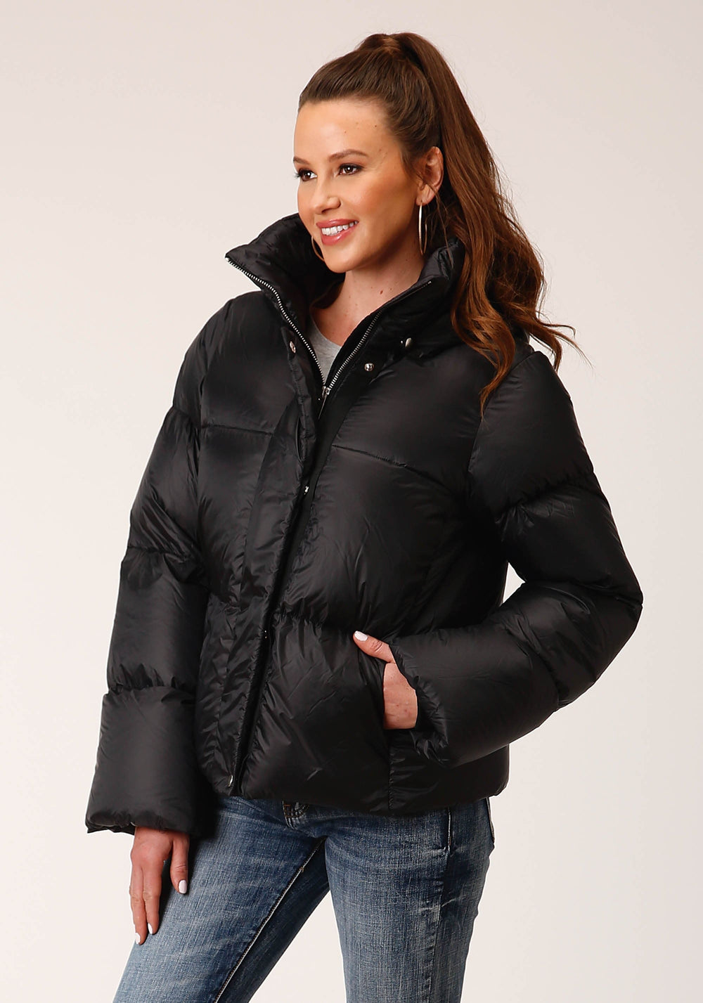 Roper Womens Hooded Down Puffer Jacket - Roper