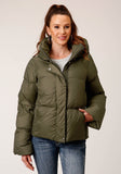 Roper Womens Hooded Down Puffer Jacket - Roper